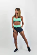 TOP DUPLA FACE GUARUJÁ PRETO E VERDE CLARO - Imagem 6