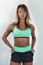 TOP DUPLA FACE GUARUJÁ PRETO E VERDE CLARO - Imagem 7