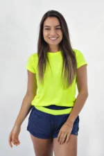 CAMISETA BABY LOOK KAUAI AMARELO NEON