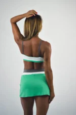 TOP DUPLA FACE GUARUJÁ VERDE MENTA E BRANCO - Imagem 5