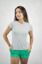 CAMISETA BABY LOOK KAUAI CINZA