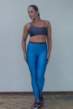 Top Dupla Face Creta Cinza e Azul Nilo