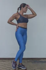 Top Dupla Face Creta Cinza e Azul Nilo