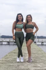 Top Dupla Face Creta Militar e Verde Alecrim