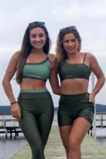 Top Dupla Face Creta Militar e Verde Alecrim