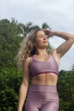 Top Dupla Face Malta Bordô e Rosa Setin