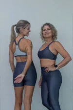 Top Dupla Face Malta Cinza e Prata