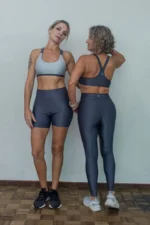 Top Dupla Face Malta Cinza e Prata