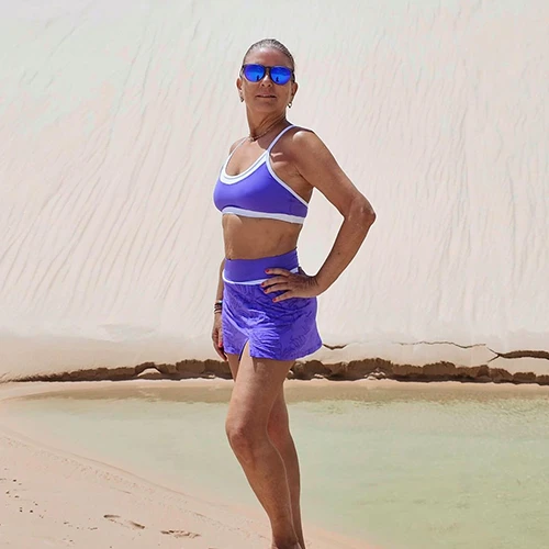 Coleçãoi Ondas de Areia - Saia e Top Roxo