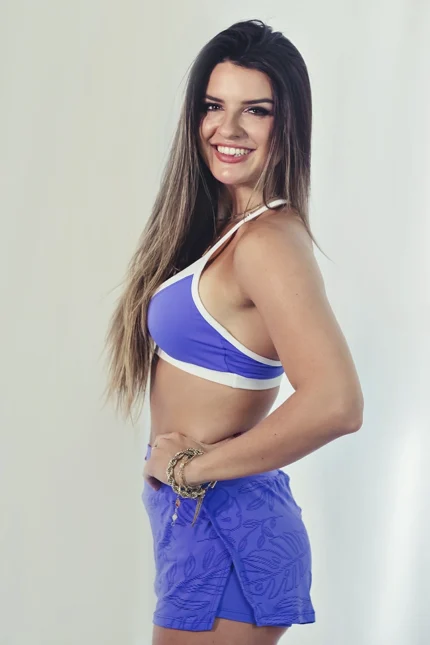 SHORTS CAMPECHE ROXO - ONDAS DE AREIA - ERICA GARBO