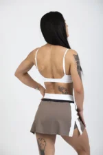 SAIA FIJI CASTANHO BRANCO E PRETO - TONS DA NATUREZA