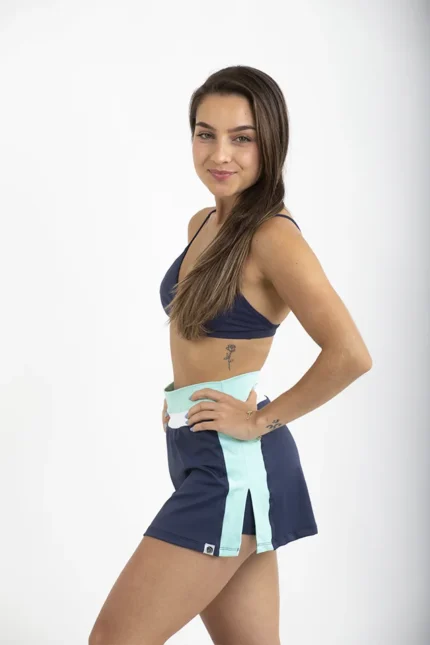 SAIA FIJI MARINHO VERDE CIANO E BRANCO - TONS DA NATUREZA