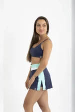 SAIA FIJI MARINHO VERDE CIANO E BRANCO - TONS DA NATUREZA