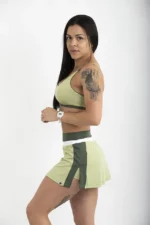 SAIA FIJI PISTACHE VERDE MILITAR E BRANCO - TONS DA NATUREZA