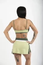 SAIA FIJI PISTACHE VERDE MILITAR E BRANCO - TONS DA NATUREZA