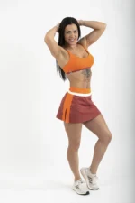 SAIA FIJI TERRACOTA LARANJA E OFF WHITE - TONS DA NATUREZA