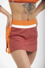 SAIA FIJI TERRACOTA LARANJA E OFF WHITE - TONS DA NATUREZA