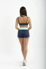 SHORTS RAVENA MARINHO E VERDE CIANO - TONS DA NATUREZA