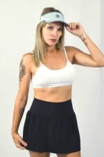 SAIA PLISSADA MARSELHA PRETA