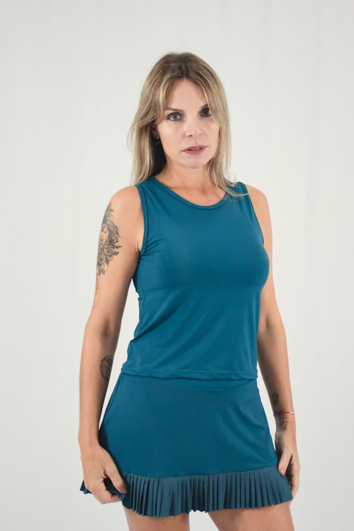 CROPPED CASSIS AZUL PETRÓLEO - Imagem 1