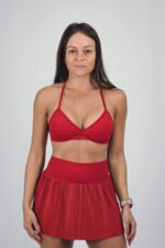 SAIA PLISSADA MARSELHA VERMELHA