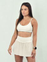 SAIA PLISSADA MARSELHA OFF WHITE