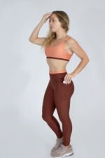 LEGGING BIARRITZ MARROM E SALMÃO