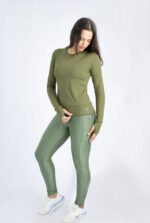 CAMISETA MANGA LONGA MALIBU VERDE MILITAR - Imagem 3