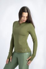 CAMISETA MANGA LONGA MALIBU VERDE MILITAR