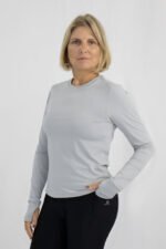 CAMISETA MANGA LONGA MALIBU CINZA CLARO