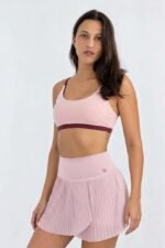 SAIA PLISSADA PAQUETÁ ROSA